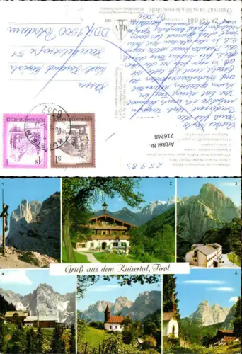 716248 Mehrbild AK Kaisertal Bergkreuz Stripsenjoch Kufstein Antoniuskapelle Hinterbärenbad