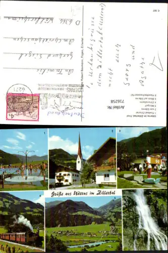 716258 Mehrbild AK Werns im Zillertal Uderns Freibad Minigolf Zillertalbahn Haselbachwasserfall