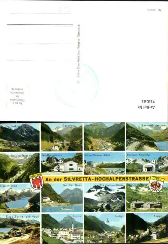 716261 Mehrbild AK Silvretta-Hochalpenstrasse Galtür Ischgl Kappl Gaschurn Vermunt-Stausee