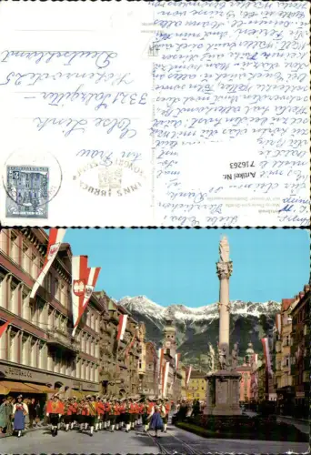 716263 Innsbruck Maria-Theresien-Straße mit Wiltener Stadtmusikkapelle Tracht Musik