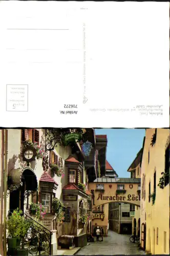 716272 Foto AK Kufstein Römerhofgasse Gasthaus Auracher Löchl