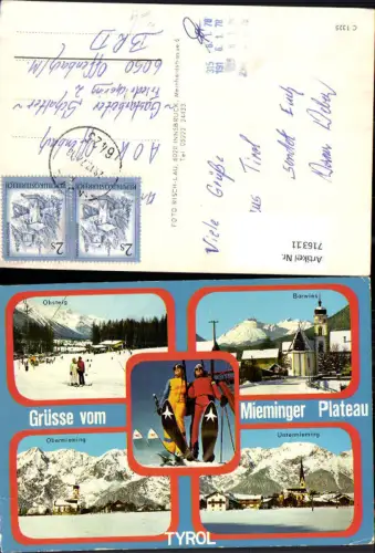 716311 Mehrbild AK Mieminger Plateau Obermieming Untermieming Obsteig Barwies Wintersport