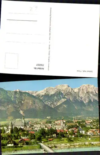 716337 Foto AK Solbad Hall in Tirol mit Bergkulisse