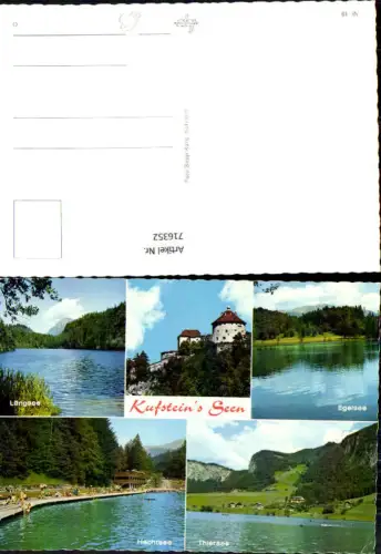 716352 Mehrbild AK Kufstein Seen Längsee Egelsee Thiersee Hechtsee Strandleben