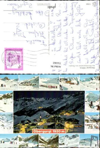 716362 Mehrbild AK Obergurgl Ötztal Nachtansicht Wintersport Bergstation