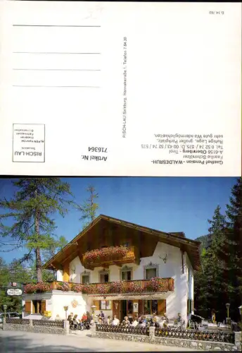 716364 Obernberg in Tirol Gasthof Pension Waldesruh Ansicht mit Gastgarten