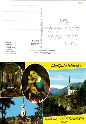 716374 Mötz Maria Locherboden Wallfahrtskirche Gnadenmutter Inneres Altar Ansicht