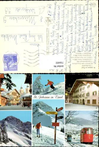 716402 Mehrbild AK St Johann in Tirol Ortsmotiv Wintersport Bergbahn