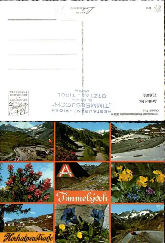 716404 Mehrbild AK Timmelsjoch-Hochalpenstraße Oetztal Obergurgl Alpenflora Auto