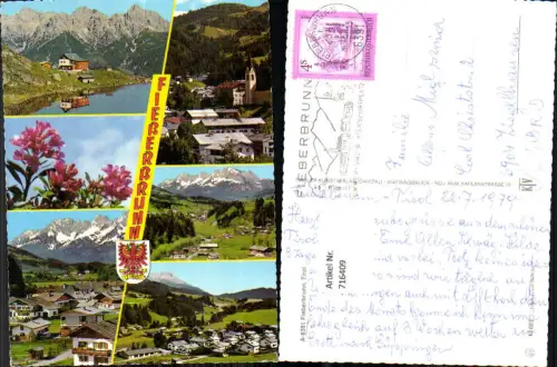 716409 Mehrbild AK Fieberbrunn Tirol Ansichten Kirche Berghütte