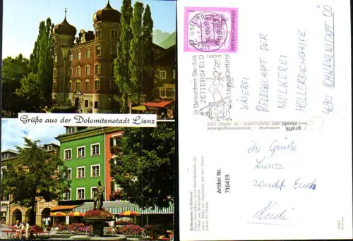 716419 Mehrbild AK Lienz Dolomitenstadt Lieburg Hauptplatz mit Statue St Florian