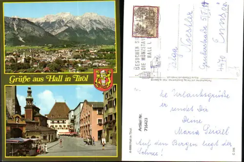 716423 Mehrbild AK Hall in Tirol Ansicht u. Ortsmotiv