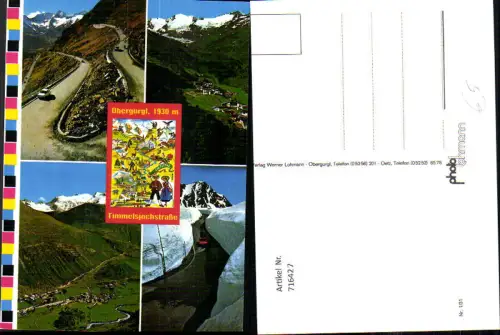 716427 Mehrbild AK Obergurgl Timmelsjochstraße Auto Ansichten Sommer Winter