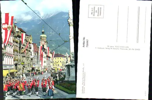 716447 Innsbruck Maria-Theresien-Straße mit Wiltener Stadtmusikkapelle Tracht Musik