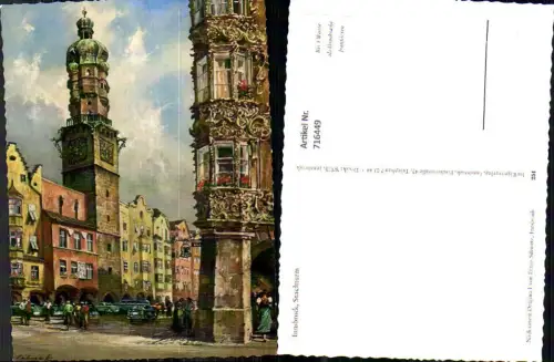 716449 Künstler AK Franz Schwetz Innsbruck Stadtturm