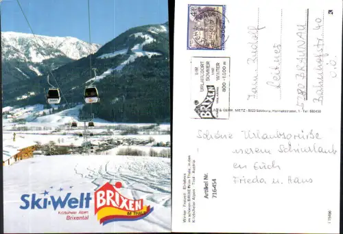 716454 Brixen im Thale Skiwelt Wintersport Seilbahn Gondel