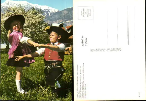 716467 Innsbruck Tiroler Kindertrachtenpärchen beim Tanz Trachten