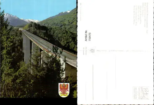 716473 Schönberg im Stubaital Innsbruck Europabrücke Brennerautobahn Brücke