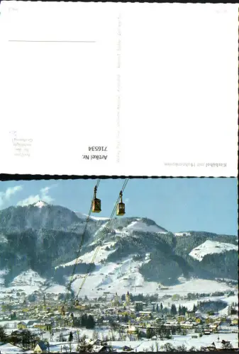 716534 Kitzbühel mit Hahnenkamm Winteransicht Seilbahn Gondel