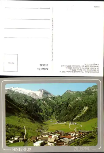 716539 Hintertux Zillertal mit Olperer Gr. Kaserer Frauenwand Tuxerjoch