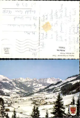 716551 Aschau im Spertental mit Wildem Kaiser im Winter