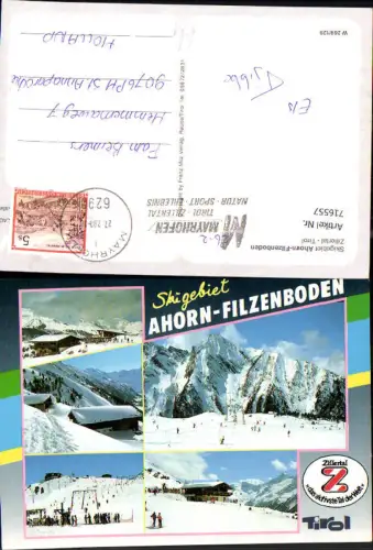 716557 Mehrbild AK Ahorn-Filzenboden Zillertal Mayrhofen Wintersport Skilift