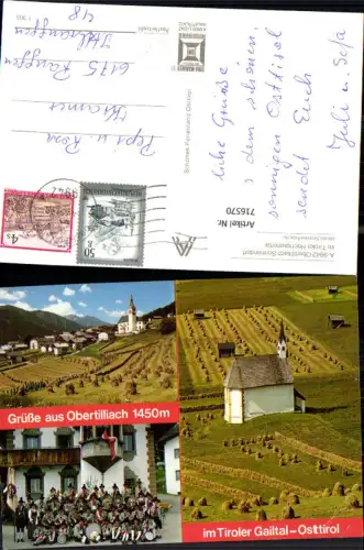 716570 Mehrbild AK Obertilliach Sonnendorf Hochpustertal Musikkapelle Kirchlein
