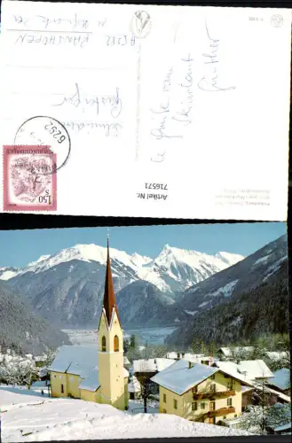 716571 Finkenberg Zillertal Blick geg. Mayrhofen u. Brandbergkolm Winteransicht