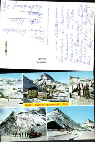 716578 Mehrbild AK Galtür Paznauntal Wintersport Pistenraupe