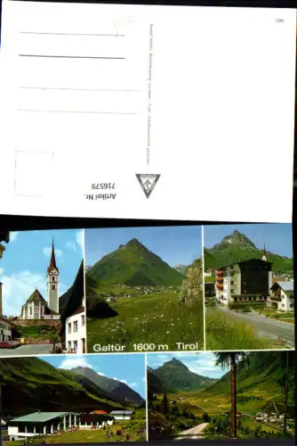 716579 Mehrbild AK Galtür in Tirol Dorfpartie mit Kirche Hotel Hotel Fluchthorn