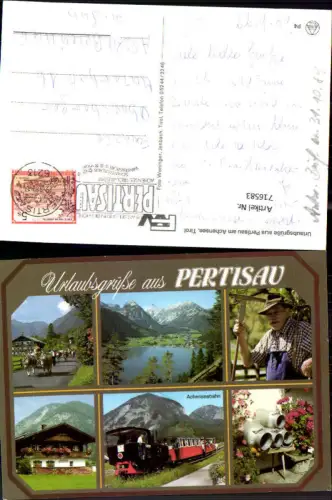 716583 Mehrbild AK Pertisau am Achensee Tirol Achenseebahn Almtrieb Bauer mit Rechen