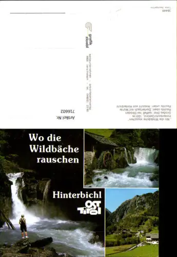 716602 Mehrbild AK Hinterbichl Wasserfall b. Ströden Wassermühle Dorferbach