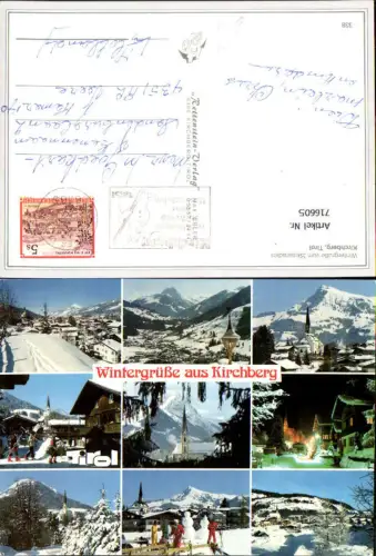 716605 Mehrbild AK Kirchberg in Tirol Wintersport Ortsmotiv b. Nacht