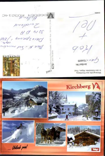 716609 Mehrbild AK Kirchberg in Tirol Ansichten im Winter Wintersport Pferdeschlitten