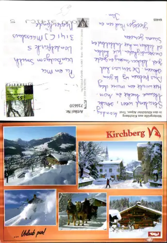716610 Mehrbild AK Kirchberg in Tirol Ansichten im Winter Wintersport Pferdeschlitten