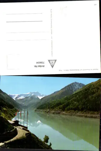 716614 Stausee im Kaunertal mit Weißseespitze Prutz Talsperre Kraftwerk