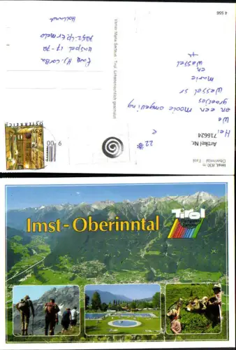 716624 Mehrbild AK Imst Oberinntal Wandern Freibad Kinder mit Kuh Rind