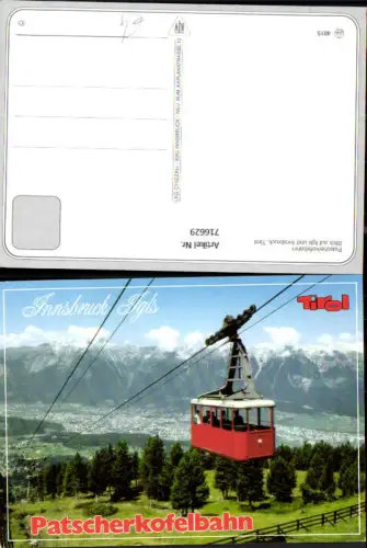716629 Patscherkofelbahn Blick auf Igls u. Innsbruck Tirol Seilbahn Gondel