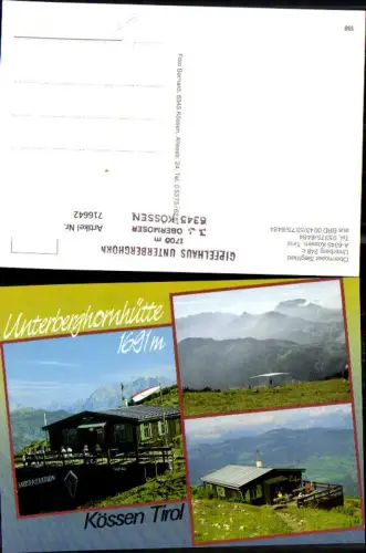 716642 Mehrbild AK Kössen Tirol Unterberghornhütte Ansichten