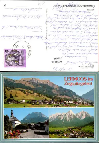 716652 Mehrbild AK Lermoos im Zugspitzgebiet Ortsmotiv Bergkulisse
