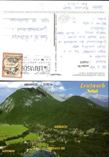 716655 Fliegeraufnahme Leutasch Weidach Alpenbad Arnspitze pub Alpine Luftbild