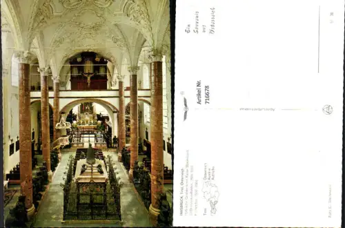 716678 Innsbruck Hofkirche Grabdenkmal Kaiser Maximilian I Statuen
