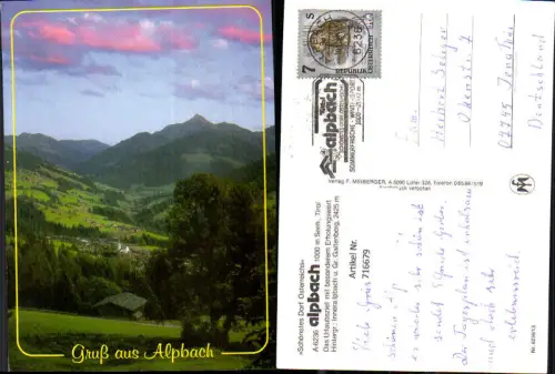 716679 Alpbach Inneralpbach u. Gr. Galtenberg