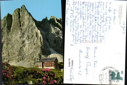 716684 Karwendelgebirge Falkenhütte mit Lalidererspitze Hinterriss