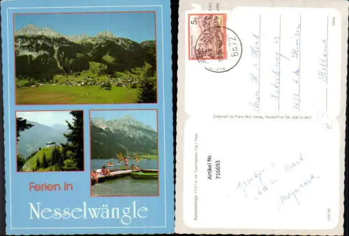 716693 Mehrbild AK Nesselwängle im Tannheimer Tal Berghütte Badeufer