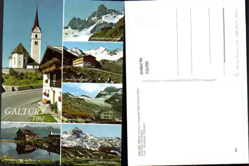 716705 Mehrbild AK Galtür Saarbrücker Hütte Jamtal Hütte Wiesbadner Hütte Heilbronner Hütte