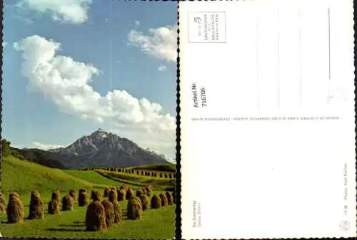 716706 Foto AK Ein Sommertag Serles bei Innsbruck Heuernte Heinzen