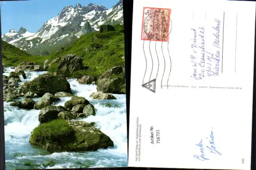 716721 Weg zur Heidelbergerhütte mit Fluchthorn u. Zahnspitze b. Ischgl Galtür