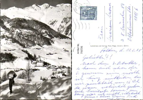 716726 Foto AK Sölden geg. Hochsölden Ötztal Winteransicht