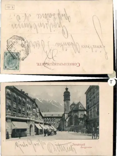 60216,Innsbruck Burggraben Strassenansicht 1900
